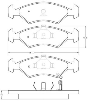 Тормозные колодки дисковые STARLINE BD S411