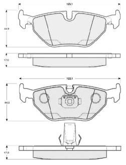 Гальмівні колодки дискові STARLINE BD S819P