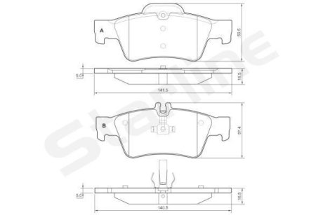 Тормозные колодки дисковые STARLINE BD S827P