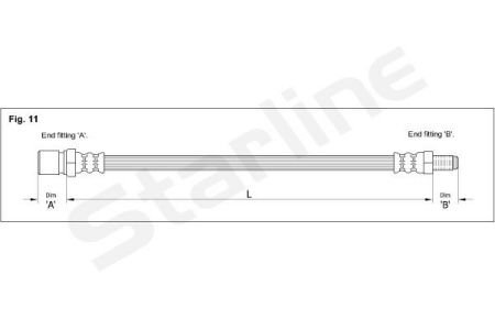 Гальмівний шланг STARLINE HA AL.1219