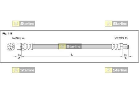 Тормозной шланг STARLINE HA E.1223