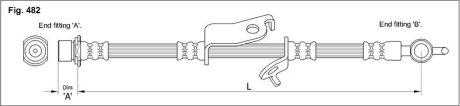 Тормозной шланг STARLINE HA ST.1167