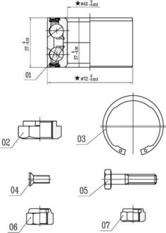 Подшипник колесный STARLINE LO 01491