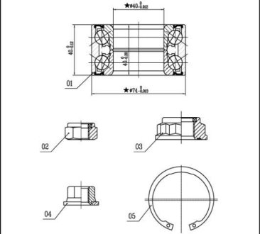 Подшипник колесный OCTAVIA I STARLINE LO 03455