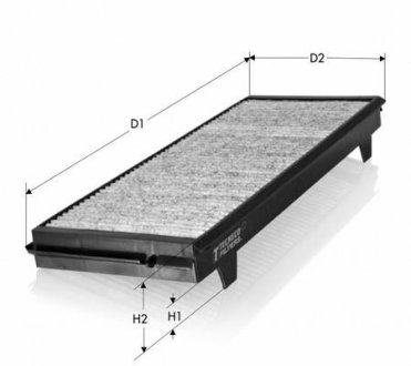 Фильтр салона углей. Saab 9-3 97-09 Tecneco CK8778C