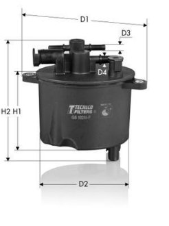 Фільтр паливний Peugeot/Citroen/Ford/Mitsubishi 2.2 HDI 05/06 Tecneco GS10288P