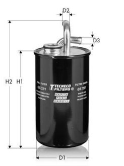 Фільтр паливний Chrysler Sebring 01-10 /Dodge Avenger 07-, Caliber 06- /Jeep Compass 06-, Patriot 04- Tecneco GS722/1 (фото 1)