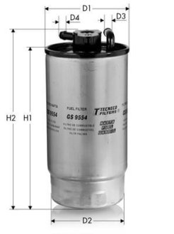 Фильтр топливный BMW 330D/530D 8/98- Tecneco GS9554