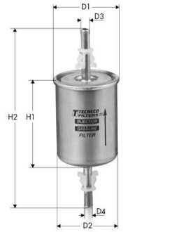 Фильтр топливный Alfa Romeo 92-/Bmw/Citroen C15 91-/Fiat Regata 85- (FSO P) Tecneco IN94