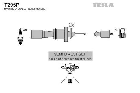 Комплект кабелів запалювання TESLA T295P