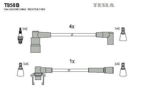 Комплект кабелей зажигания TESLA T858B