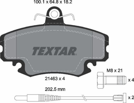 Комплект тормозных колодок TEXTAR 2146304