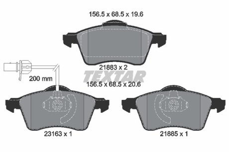 Тормозные колодки дисковые TEXTAR 2188501