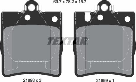 Комплект тормозных колодок TEXTAR 2189803
