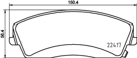 Колодки гальмівні (передні) Chrysler 300C 04-/300 II 12-/Dodge Challenger 08-/Charger 05- TEXTAR 2241701