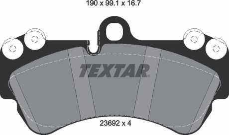 Комплект гальмівних колодок TEXTAR 2369202