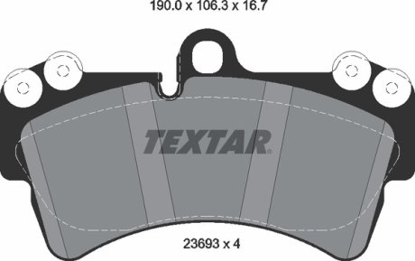 Комплект гальмівних колодок TEXTAR 2369302