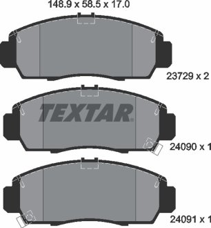 Тормозные колодки, дисковые TEXTAR 2372901