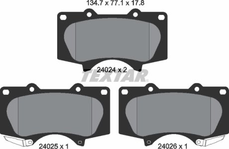 Комплект тормозных колодок TEXTAR 2402401