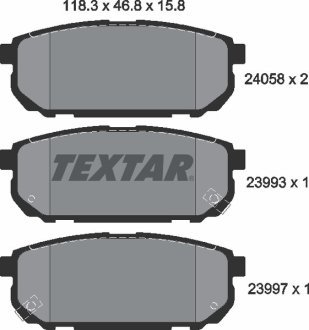 Комплект тормозных колодок TEXTAR 2405801