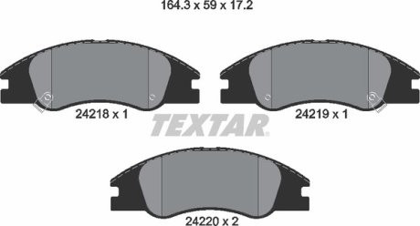 Комплект гальмівних колодок TEXTAR 2421801