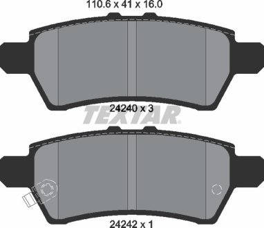 Комплект гальмівних колодок TEXTAR 2424001
