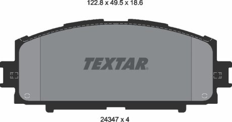 Комплект гальмівних колодок TEXTAR 2434701