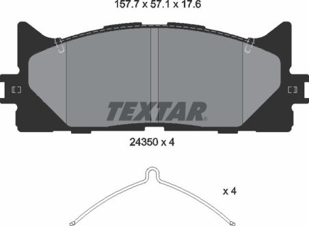 Комплект тормозных колодок TEXTAR 2435001