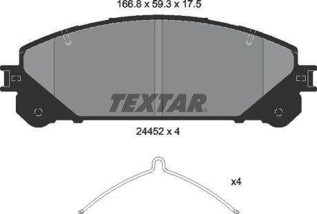 Комплект гальмівних колодок TEXTAR 2445201