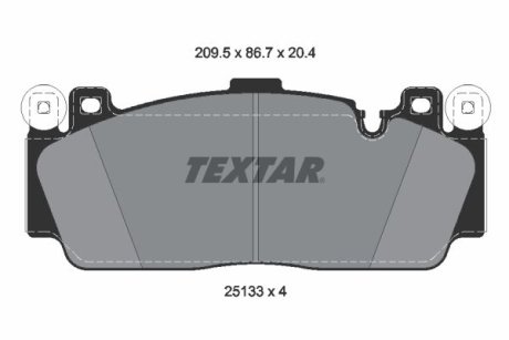 Комплект тормозных колодок TEXTAR 2513301