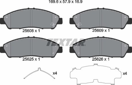 Комплект тормозных колодок TEXTAR 2560801