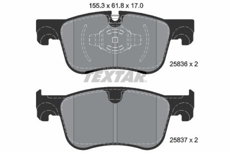 Комплект тормозных колодок TEXTAR 2583601