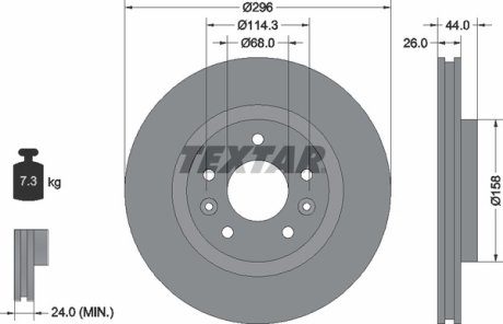 Диск тормозной TEXTAR 92274203