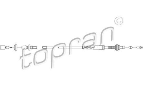 Трос газу TOPRAN / HANS PRIES 103081