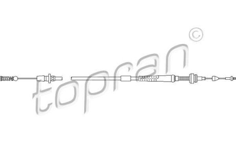 Трос газа TOPRAN / HANS PRIES 103086