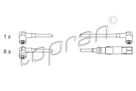 Комплект проводов зажигания TOPRAN / HANS PRIES 107251