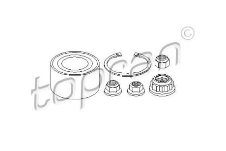 Комплект подшипника ступицы колеса TOPRAN / HANS PRIES 108320