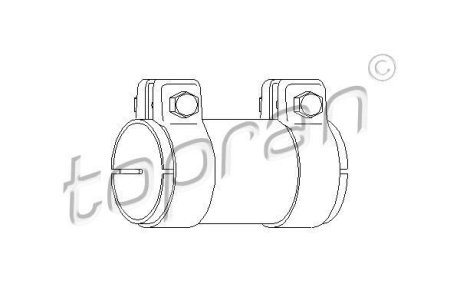 Хомут глушника d=60mm l=125mm TOPRAN / HANS PRIES 108897