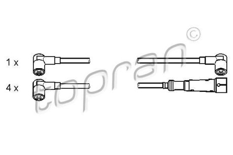 Комплект проводов зажигания TOPRAN / HANS PRIES 108958