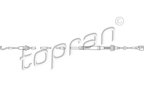 Трос газа TOPRAN / HANS PRIES 109857