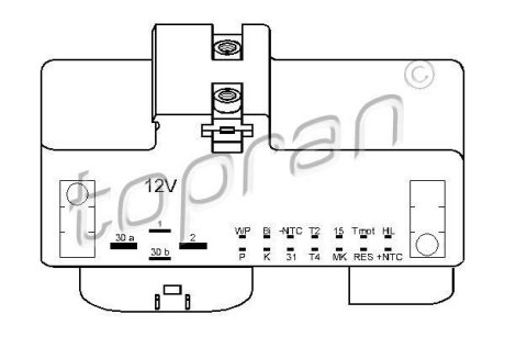 Блок керування вентилятором Audi A3, TT / Seat Leon, Toledo / Skoda Octavia / VW Golf IV 1.9TDI 96-10 TOPRAN / HANS PRIES 110 825