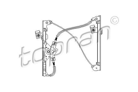 Склопідйомник передній, правий, електричний TOPRAN / HANS PRIES 111256