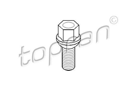 Болт колеса M12x1,5mm L=46mm TOPRAN / HANS PRIES 112225