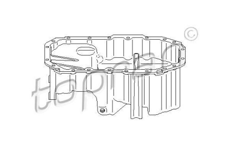 Пiддон оливний з отвором під датчик рівня масла TOPRAN / HANS PRIES 112344 (фото 1)