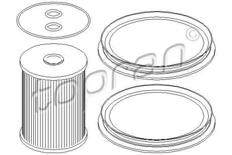 Фильтр топливный TOPRAN / HANS PRIES 501 431