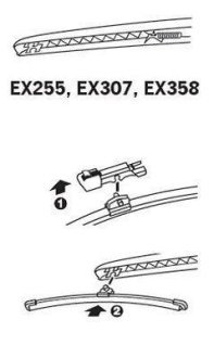 Щетка стеклоочистителя каркасная задняя 300mm ExactFit Rear BMW 1, X1, Audi A1 (B) Trico EX307