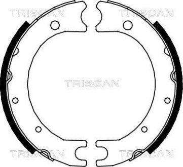 Комплект гальмівних колодок, Стоянкове гальмо TRISCAN 810013036 (фото 1)