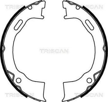 Комплект гальмівних колодок, Стоянкове гальмо TRISCAN 810080006