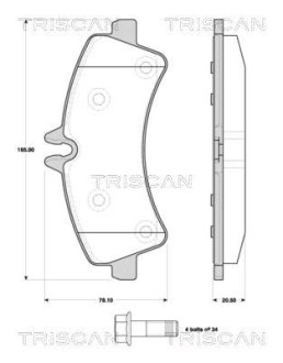 Колодки гальмівні задні TRISCAN 811010559