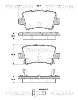 Колодки гальмівні задні TRISCAN 811040012